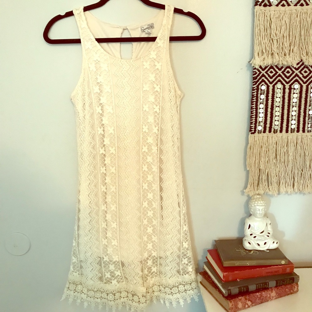 Lace Overlay Dress
